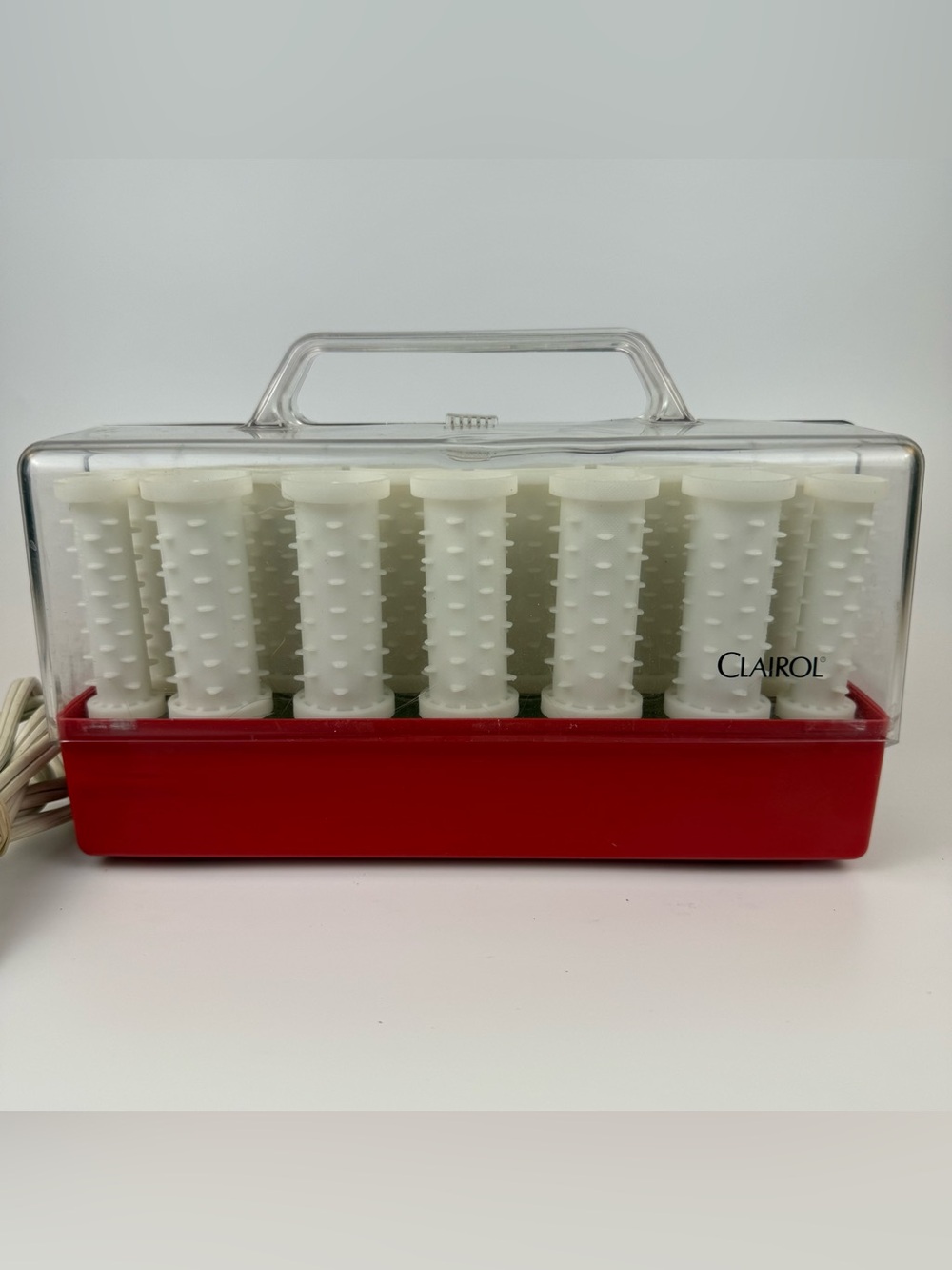 Clairol Electric Heated Hair Rollers - Red & White